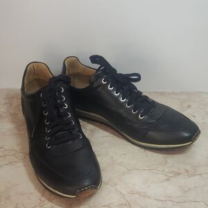 Magnanni Pueblo Men's Black Leather Sneakers Size 11